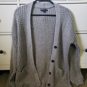 American Eagle Gray Button Cardigan